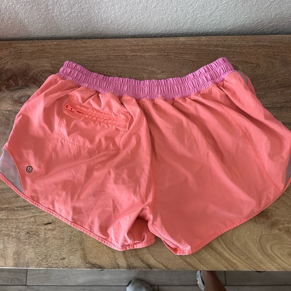Coral/pink lululemon shorts size 10 - Picture 4 of 4